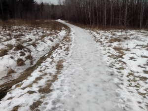 Ice-covered trails are part of my everyday commute